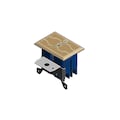 Abb Installation Products Floor Electrical Box, 1-Gang, 20 Cu. In., Color: Brass B121BFBB